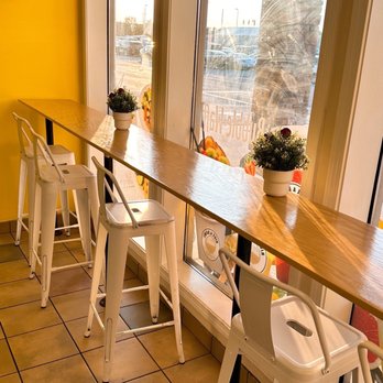 Rice & Bowl - a row of white stools in a restaurant - Bubble Tea Near Me - Fort Wayne, Indiana Rice & Bowl - a row of white stools in a restaurant - Bubble Tea Near Me - Fort Wayne, Indiana