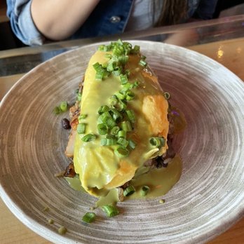 Lucky Robot Restaurant - Nikkei Omurice from the Tokyo Brunch Menu (japanese omelette with added Niman Ranch pork belly). - Sushi Bars Near Me - Austin, Texas Lucky Robot Restaurant - Nikkei Omurice from the Tokyo Brunch Menu (japanese omelette with added Niman Ranch pork belly). - Sushi Bars Near Me - Austin, Texas