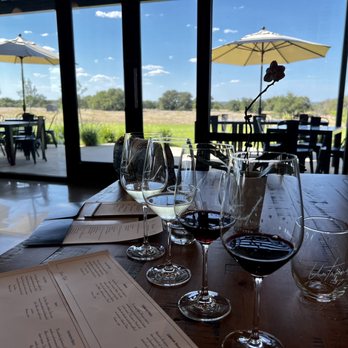Untamed Wine Estates - Wine flight and view - Wine Tasting Room Near Me - Johnson City, Texas Untamed Wine Estates - Wine flight and view - Wine Tasting Room Near Me - Johnson City, Texas