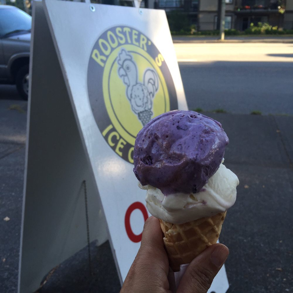 Rooster's Ice Cream Bar - Blueberry balsamic ice cream and lime organic lavender - Ice Cream & Frozen Yogurt Near Me - Vancouver, British Columbia Rooster's Ice Cream Bar - Blueberry balsamic ice cream and lime organic lavender - Ice Cream & Frozen Yogurt Near Me - Vancouver, British Columbia