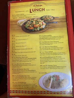 Menu photo 1 El Patron Pass Christian, MS Menu photo 1 El Patron Pass Christian, MS