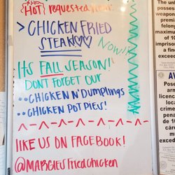 Margie's Fried Chicken - Up coming items!