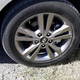 Not even close to a shine. Half the tires on the passenger side didn't get treated Not even close to a shine. Half the tires on the passenger side didn't get treated
