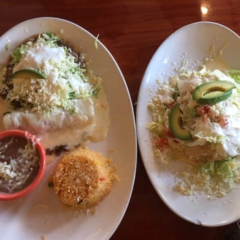 Que Onda - Combination no. 4 with tostada, enchilada, & chimichanga. Lots of food for price. - Mexican Near Me - Huntersville, North Carolina Que Onda - Combination no. 4 with tostada, enchilada, & chimichanga. Lots of food for price. - Mexican Near Me - Huntersville, North Carolina