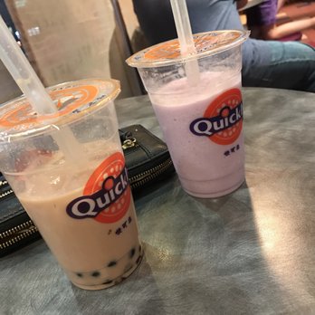 Quickly - Almond milk tea with boba and taro slush - Coffee & Tea Near Me - West Covina, California