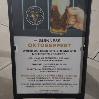 Guinness Open Gate Brewery - Oktoberfest event 2019 - Breweries Near Me - Halethorpe, Maryland