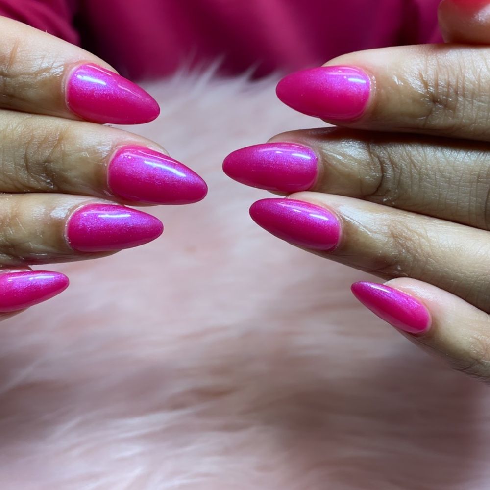 Tropical Nails - Almond acrylic with gel color - Nail Salons Near Me - Kathleen, Georgia Tropical Nails - Almond acrylic with gel color - Nail Salons Near Me - Kathleen, Georgia