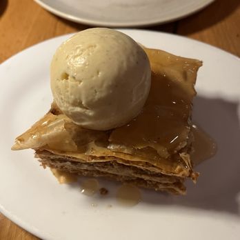 TAVERNA - Baklava with vanilla ice cream. - Greek Near Me - Palo Alto, California