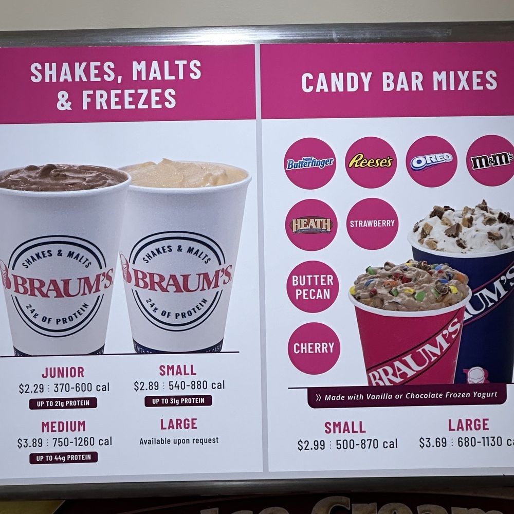 Braum's Ice Cream & Dairy - Menu - Ice Cream & Frozen Yogurt Near Me - Perry, Oklahoma Braum's Ice Cream & Dairy - Menu - Ice Cream & Frozen Yogurt Near Me - Perry, Oklahoma