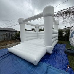 White bounce house
