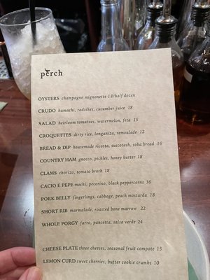 Menu photo 8 Perch New York, NY