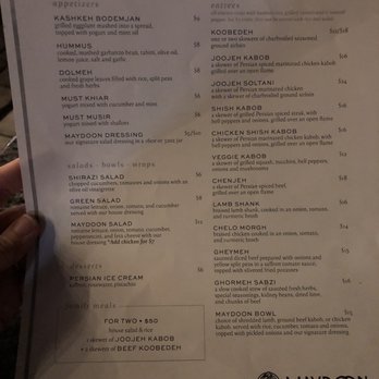 Maydoon - Persian/Iranian Near Me - Sacramento, California
