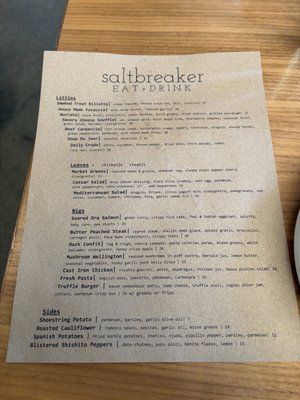 Menu photo 7 Saltbreaker Alameda, CA