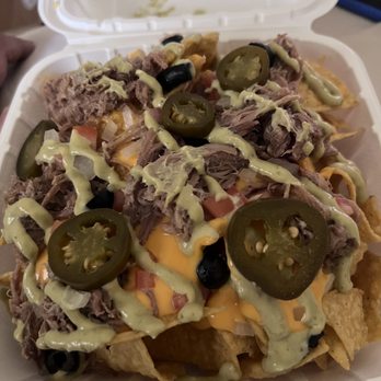 Saucy Dogs - Macho Nachos! super yummy and full of flavor! i absolutely recommend these if your ever there for sure! - Hot Dogs Near Me - Hilo, Hawaii