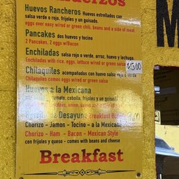 Breakfast Menu, June 2025
