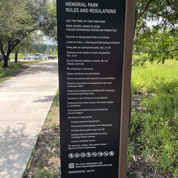 Memorial Park - Rules - Parks Near Me - Houston, Texas Memorial Park - Rules - Parks Near Me - Houston, Texas