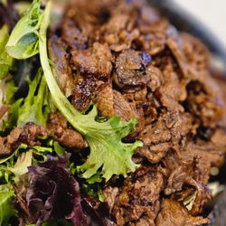 HoAloha Hawaiian BBQ - BBQ Beef Teriyaki Plate with green salad