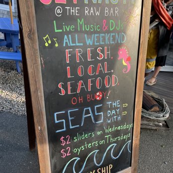 Falmouth Raw Bar - Check out the daily board; behind are two pirates to welcome you inside - Seafood Near Me - Falmouth, Massachusetts Falmouth Raw Bar - Check out the daily board; behind are two pirates to welcome you inside - Seafood Near Me - Falmouth, Massachusetts