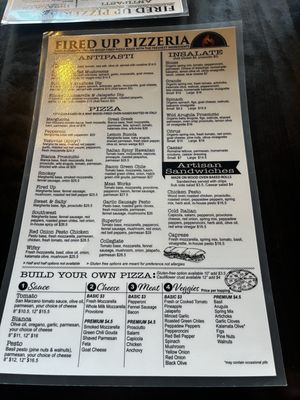 Menu photo 1 Fired Up Pizzeria Durango, CO Menu photo 1 Fired Up Pizzeria Durango, CO