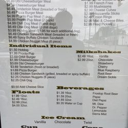 Frostop - Menu