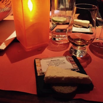 Amber Restaurant - Local goat cheese on oat cake with dram. - Scottish Near Me - Edinburgh, EDH