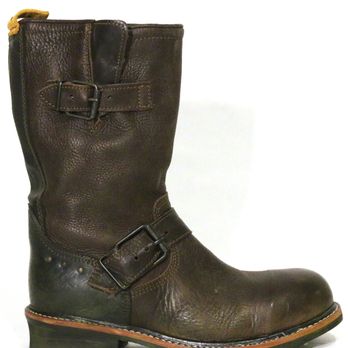 Pskaufman - No.0002 INTERSECTION steel toe biker boot Brown - Shoe Stores Near Me - Los Angeles, California