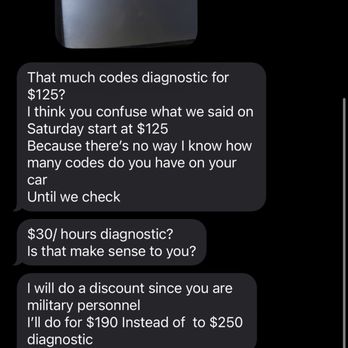 Advanced Auto Repair - Charging me $250 then $190 - Auto Repair Near Me - Vista, California