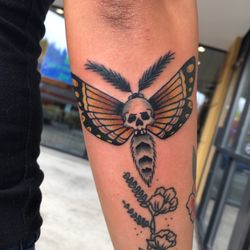 Ink City Tattoo - Deathhead moth done as a walk in by Samson.