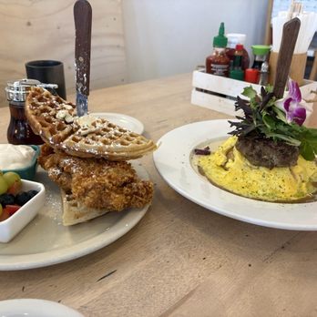 Genki Kitchen - Katsu Chicken and Waffle. Loco Moco - Japanese Near Me - Sacramento, California