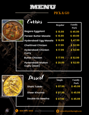 Menu photo 2 Raghu’s Biryani Drive Port Coquitlam, BC Menu photo 2 Raghu’s Biryani Drive Port Coquitlam, BC