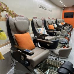 Lovely Nails Boutique - Brand new upgraded comfortable and stylish massage spa chairs with wireless charging!