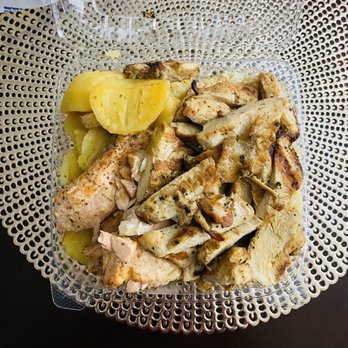 Mythos Authentic Greek Cuisine - Doctor's Package: Lemon Potatoes, Char-Grilled Chicken, Grilled Salmon, & Rice - Greek Near Me - Flushing, New York Mythos Authentic Greek Cuisine - Doctor's Package: Lemon Potatoes, Char-Grilled Chicken, Grilled Salmon, & Rice - Greek Near Me - Flushing, New York