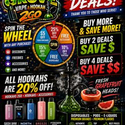Grove Vape & Hookah 2 Go - Holiday Sale