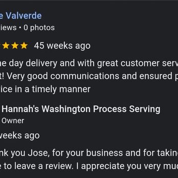 Hannahs CA Process Serving - Couriers & Delivery Services Near Me - Stockton, California