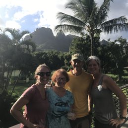 Our lovely view from our new lanai with Nancy!