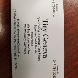 Tiny Geneva - Amazing people. I was told by many people that my rolex was impossible to fix. However, Eddie did fix my rolex and it looks amazing.