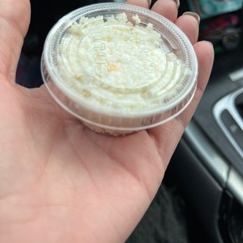 Southgate Grill - Tiny side of feta that was charged $3 for.. and what is that orange stuff? Thought feta is white!? - American Near Me - Southgate, Michigan