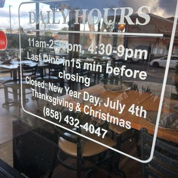 Burma Place - Hours of Operation - Burmese Near Me - San Diego, California