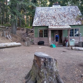 Lost Lake Resort & Campgrounds - Stump and pig family photo from our front porch. - Campgrounds Near Me - Hood River, Oregon Lost Lake Resort & Campgrounds - Stump and pig family photo from our front porch. - Campgrounds Near Me - Hood River, Oregon