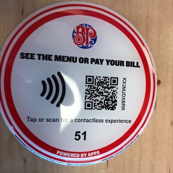 Boston Pizza - a sign with a qr code on it - Pizza Near Me - Airdrie, Alberta Boston Pizza - a sign with a qr code on it - Pizza Near Me - Airdrie, Alberta