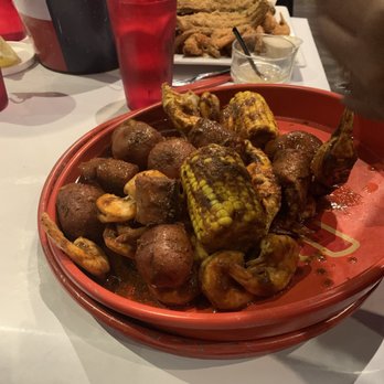 Shell Shack - Cajun shrimp, potatoes, sausage and corn. - Seafood Near Me - Dallas, Texas Shell Shack - Cajun shrimp, potatoes, sausage and corn. - Seafood Near Me - Dallas, Texas