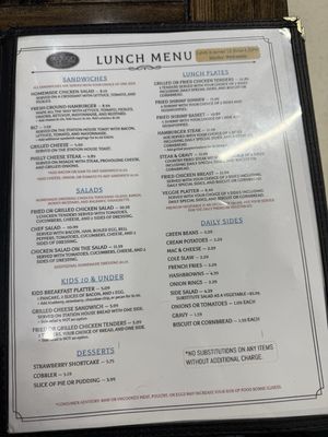 Menu photo 1 The Station House Restaurant Dawsonville, GA