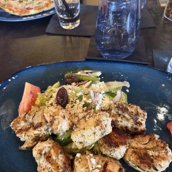 Niko - Chicken kebab with Greek salad. Lots of chicken there. - Greek Near Me - Easton, Massachusetts