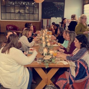 Camp 4  - Beautiful long tables set up side by side - Wine Bars Near Me - Modesto, California