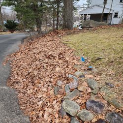 Lawn Love Lawn Care - Leaves blown out to street. Which is illegal in my town
