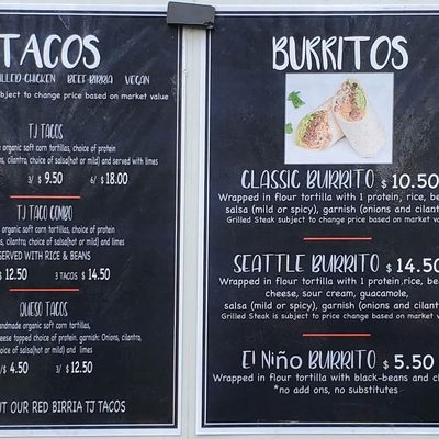 Menu photo 2 T’Juana Tacos Seattle, WA