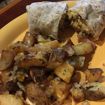 Squeeze In - The hangover burrito with potatos Otis style - Breakfast & Brunch Near Me - Truckee, California Squeeze In - The hangover burrito with potatos Otis style - Breakfast & Brunch Near Me - Truckee, California