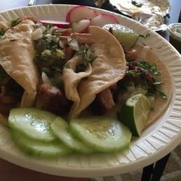 An order of the marinated pork tacos. Nom nom nom. An order of the marinated pork tacos. Nom nom nom.