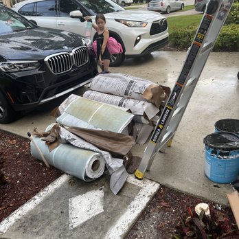 USA Home Improvement - This is how they left all of the materials - in my walk way. - Heating & Air Conditioning/HVAC Near Me - Hallandale Beach, Florida