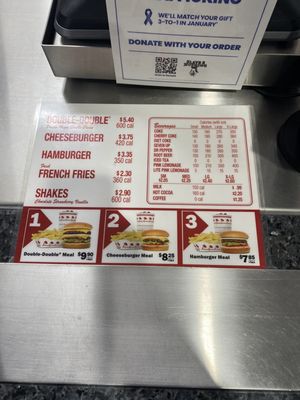Menu photo 4 In-N-Out Burger Las Vegas, NV